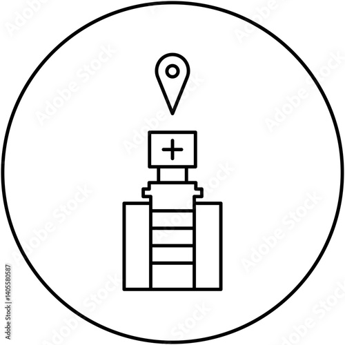 hospital location icon design