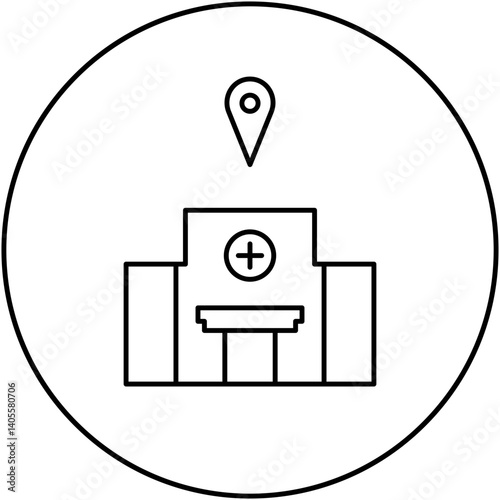 hospital location icon design