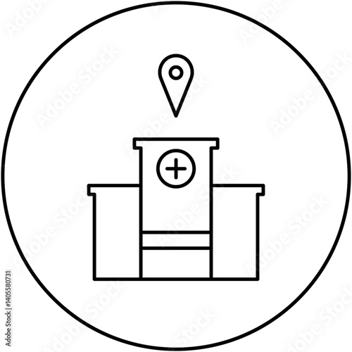hospital location icon design