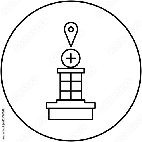 hospital location icon design