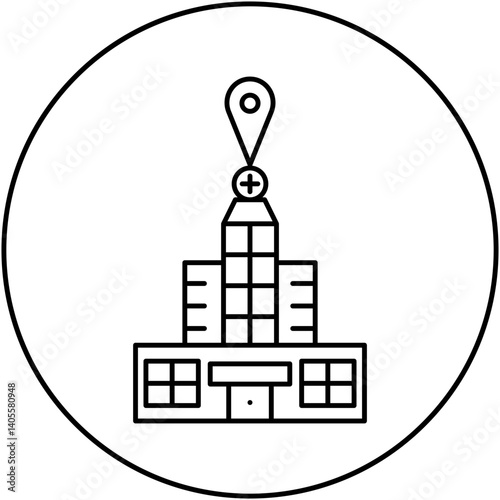 hospital location icon design