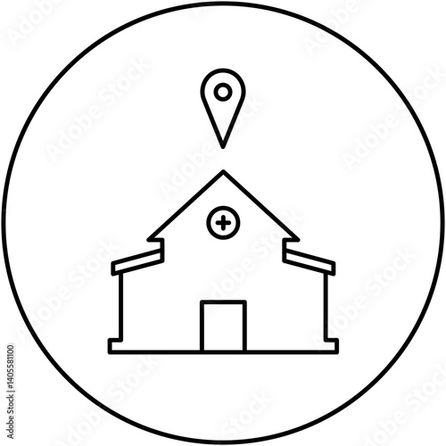hospital location icon design