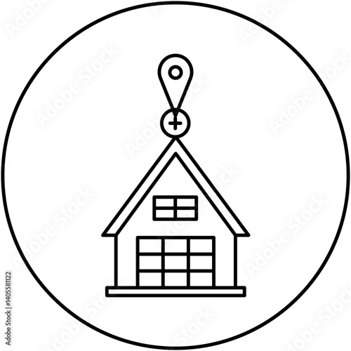 hospital location icon design
