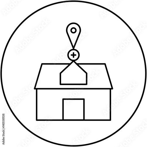 hospital location icon design