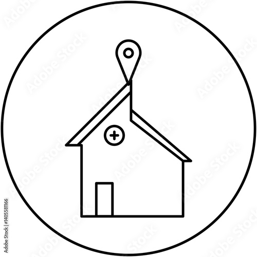 hospital location icon design