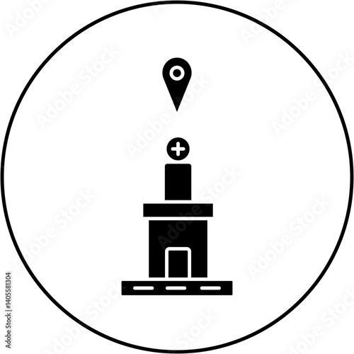 hospital location icon design