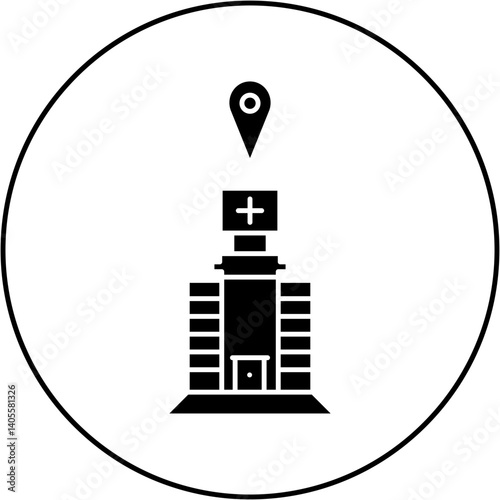 hospital location icon design