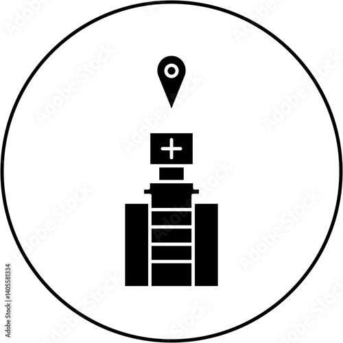 hospital location icon design
