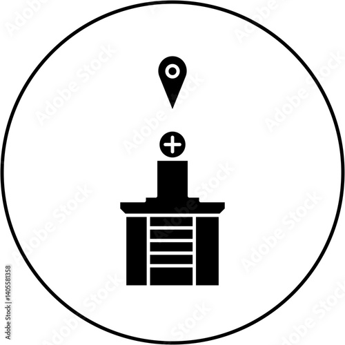 hospital location icon design