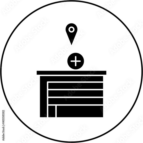 hospital location icon design