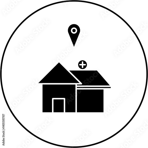 hospital location icon design