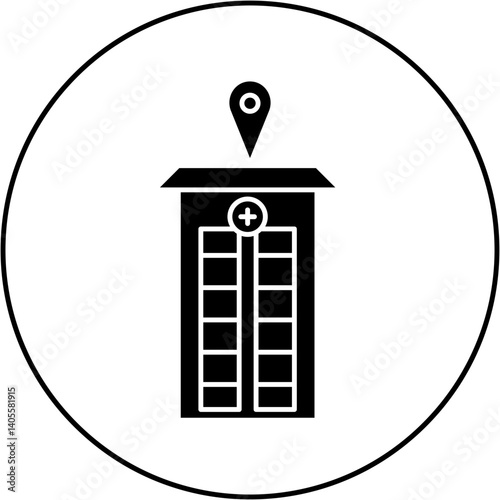 hospital location icon design