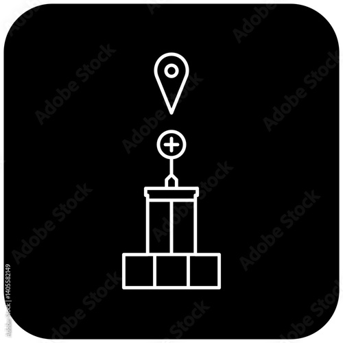 hospital location icon design
