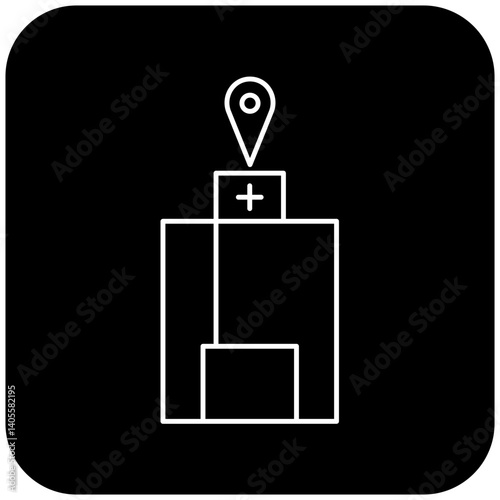 hospital location icon design