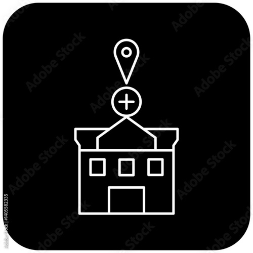 hospital location icon design