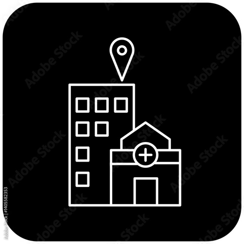 hospital location icon design