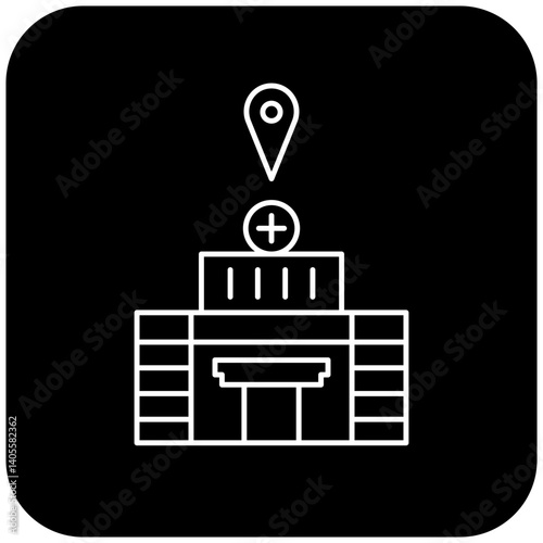 hospital location icon design