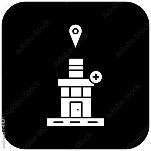 hospital location icon design