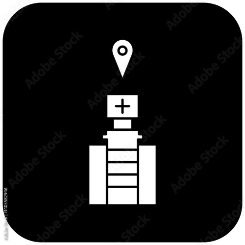 hospital location icon design