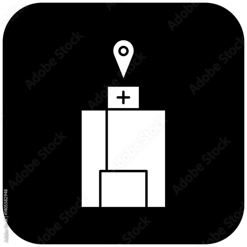 hospital location icon design