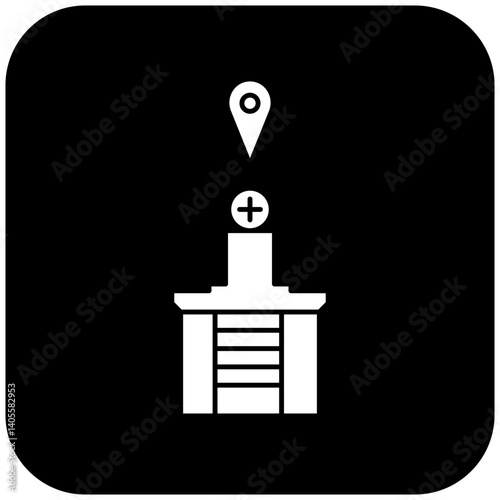 hospital location icon design