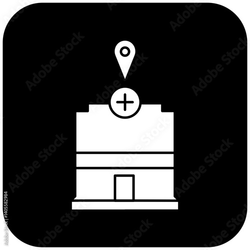 hospital location icon design