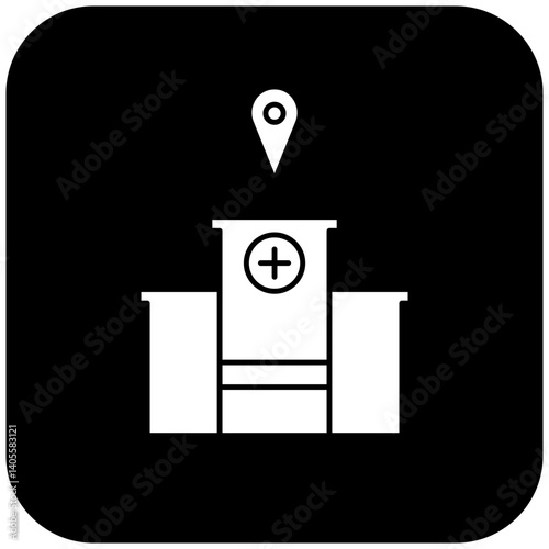 hospital location icon design