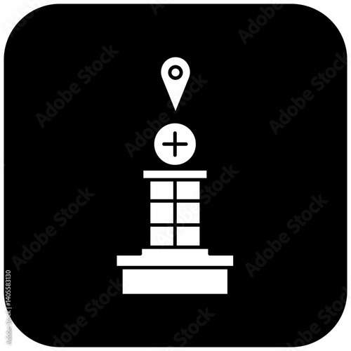 hospital location icon design
