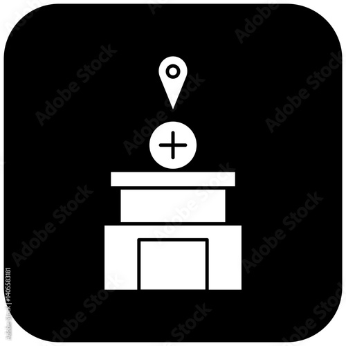 hospital location icon design