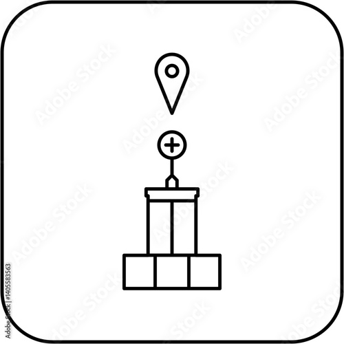 hospital location icon design