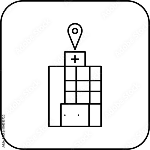 hospital location icon design