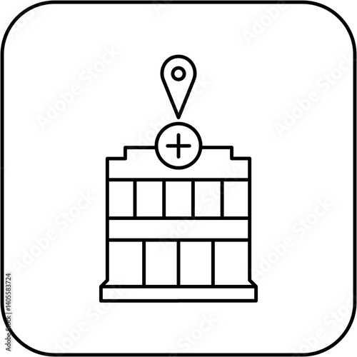 hospital location icon design
