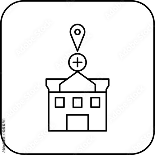 hospital location icon design