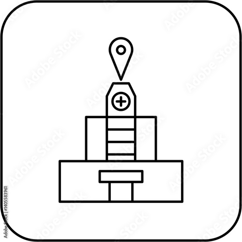 hospital location icon design
