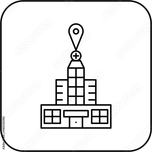 hospital location icon design