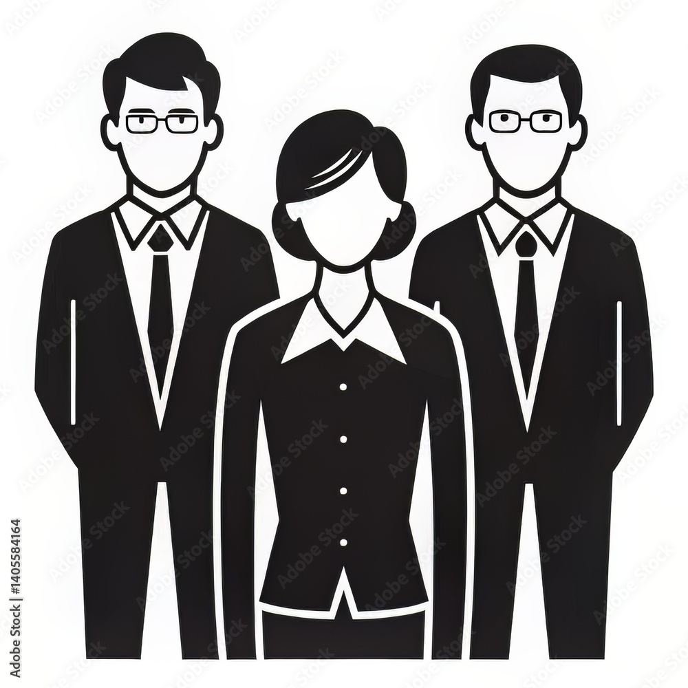 Workplace Icons: Simplistic Symbol of Business Partnership Workplace Icons: Simplistic Symbol of Business Partnership