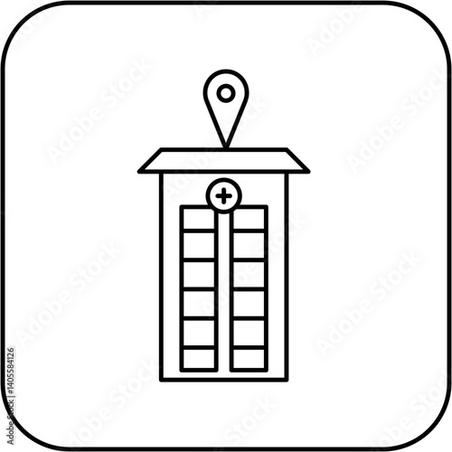 hospital location icon design