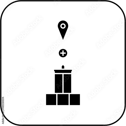 hospital location icon design