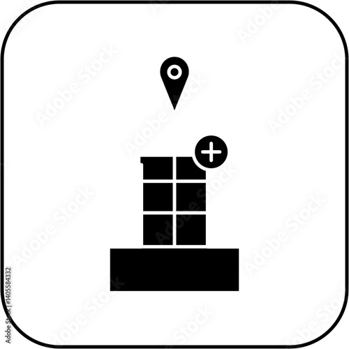 hospital location icon design