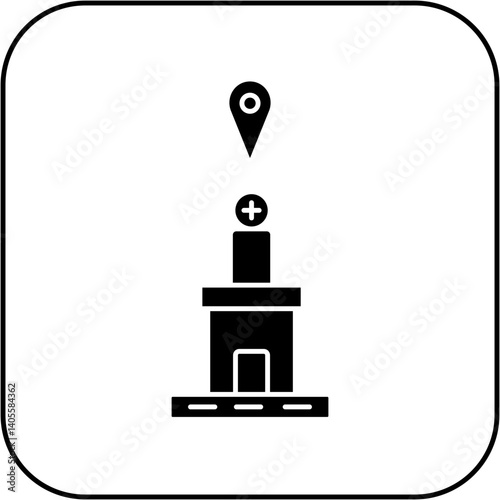 hospital location icon design