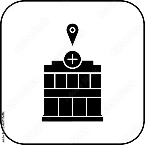hospital location icon design