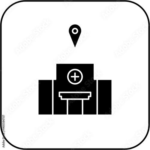 hospital location icon design