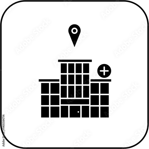 hospital location icon design