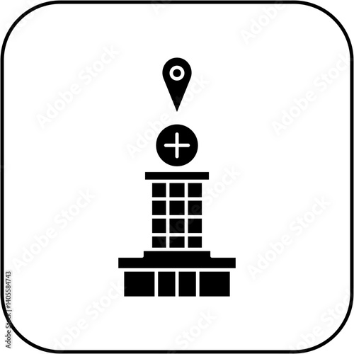 hospital location icon design
