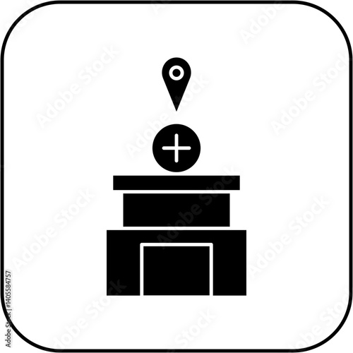 hospital location icon design