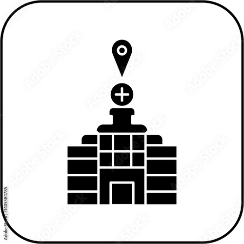 hospital location icon design