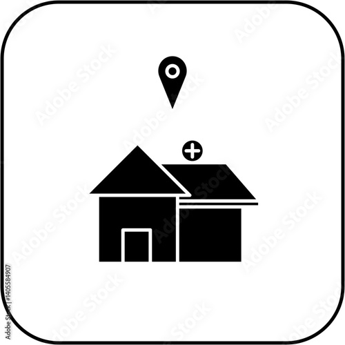 hospital location icon design