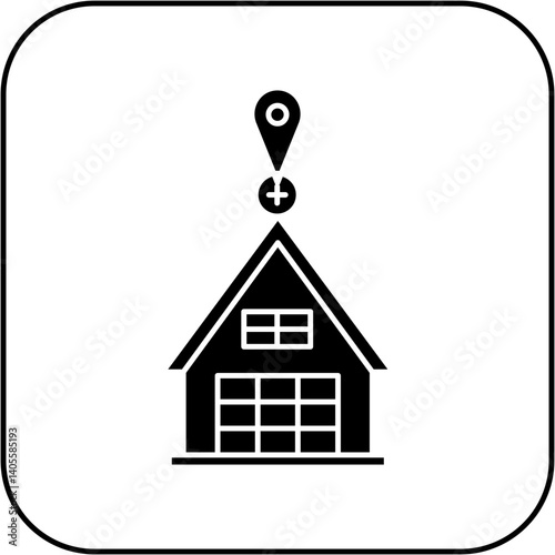 hospital location icon design