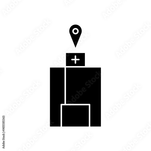 hospital location icon design