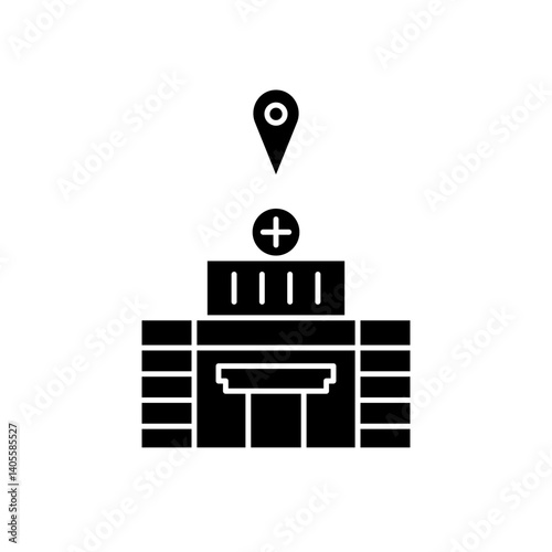 hospital location icon design